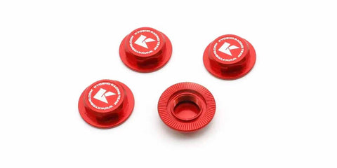 Kyosho Serrated Closed Wheel Nuts Red (4) IFW649R