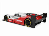 WIRC LM26 1/10 electric Le Mans prototype - rear three-quarter view showing rear wing and diffuser