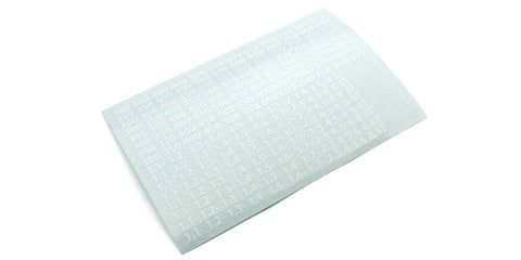 Kyosho Decal Sheet Shocks oil viscosities (White) 36372W