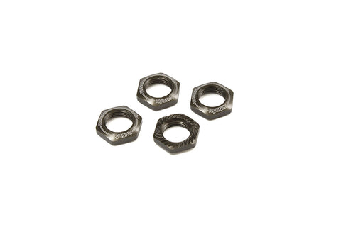 Kyosho Serrated Wheel Nuts (4) Gun Metal IFW472GM