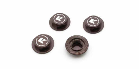 Kyosho Serrated Closed Wheel Nuts Gun Metal (4) IFW649GM