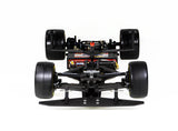 WIRC LM26 chassis front view with assembled wheels and carbon fibre suspension