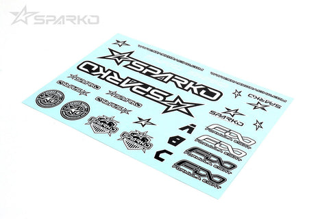 Sparko F8 Body Sticker-Black and White