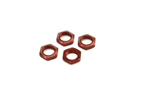 Kyosho Serrated Wheel Nuts (4) Red IFW472R