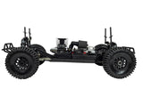 WIRC ST8 bare chassis side profile showing engine, body posts, and full suspension