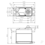 FUTABA HPS-CB701 Standard Brushless Servo MG PWM/S.BUS2 49kg 0.075s 4.8V - 7.4V