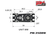 POWERSTAR PM-3508W New HV Digital Waterproof Servo With Full Aluminum Case